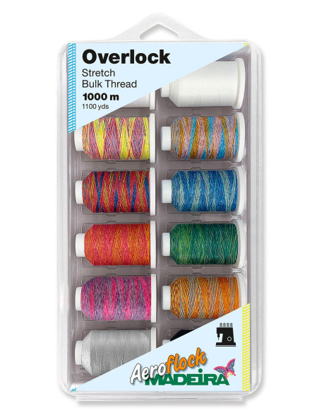 Box of 12 Aeroflock Madeira foam thread cones - Multicolor