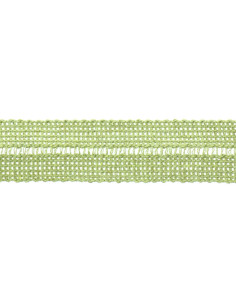 Pre-folded acrylic braid by the meter - Almond green