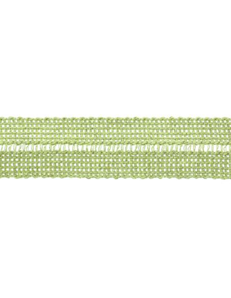 Pre-folded acrylic braid by the meter - Almond green