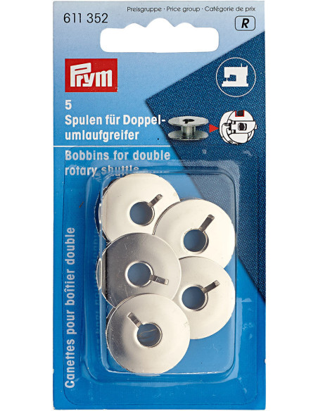 Double case sewing machine bobbins
