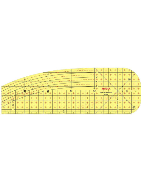 Hot ironing rule for hems 30 x 10 cm