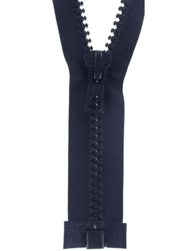 Synthetic large-tooth separating zipper - Navy blue