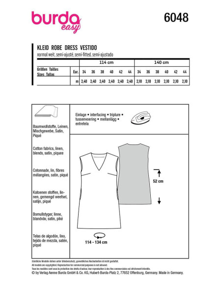 Dress pattern - Burda 6048