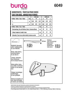 Dog coat pattern - Burda 6049 2
