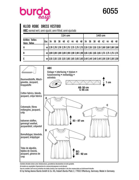 Dress pattern - Burda 6055