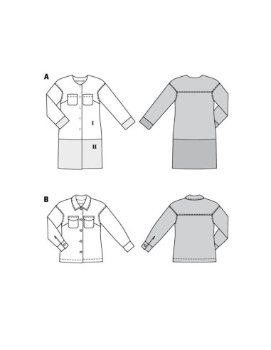 Coat and jacket pattern - Burda 6069