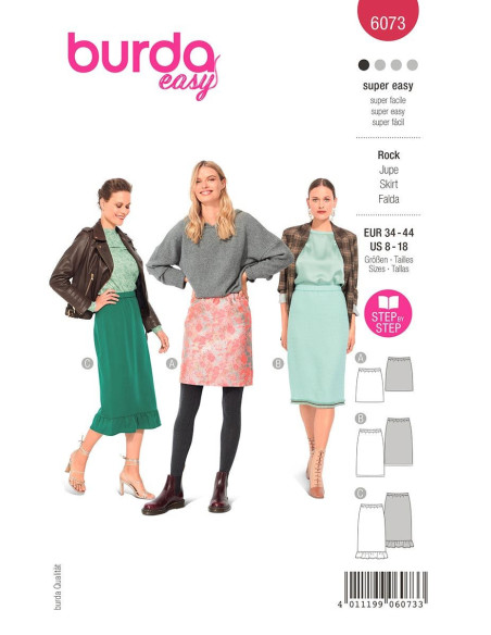 Skirt pattern - Burda 6073