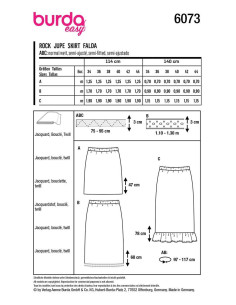 Skirt pattern - Burda 6073 2