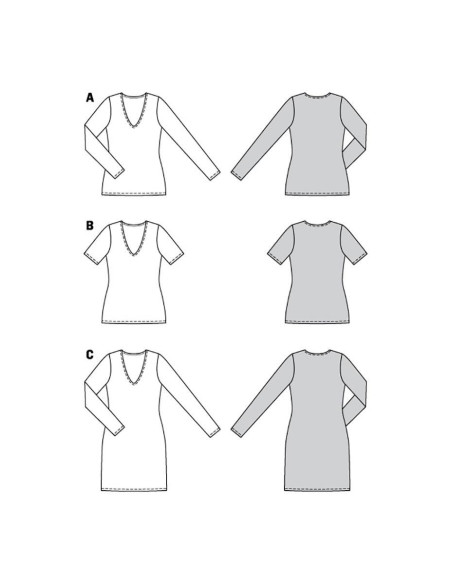 T-shirt and dress pattern - Burda 6075