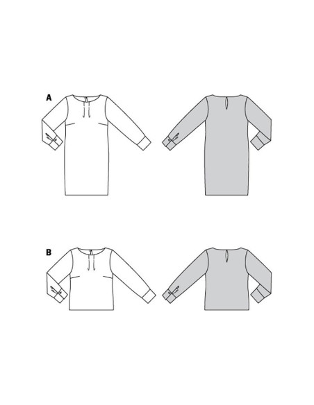 Dress and blouse pattern - Burda 6077