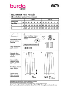 Pants pattern - Burda 6079 2