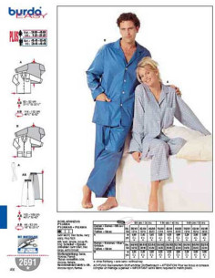 Pajama pattern - Burda 2691