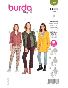 Jacket and coat pattern - Burda 6088
