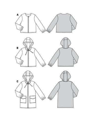 Jacket and coat pattern - Burda 6088