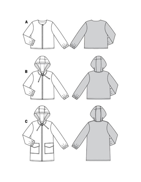 Jacket and coat pattern - Burda 6088