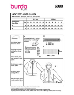 Jacket pattern - Burda 6090 2