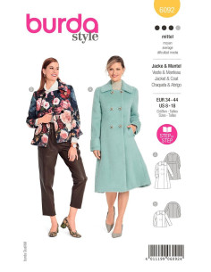 Coat and jacket pattern - Burda 6092