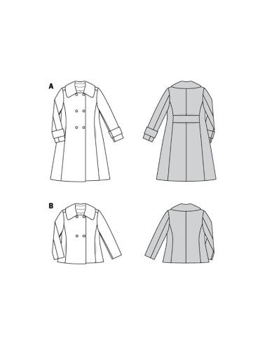 Coat and jacket pattern - Burda 6092