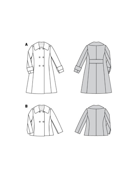 Coat and jacket pattern - Burda 6092