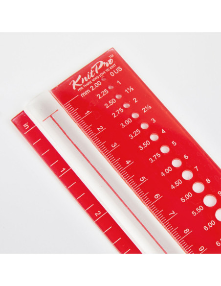 KnitPro sample ruler and needle gauge