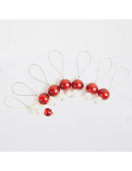 Set of 7 KnitPro stitch markers - Amaranth