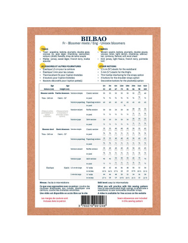 Bilbao bloomer pattern - Ikatee