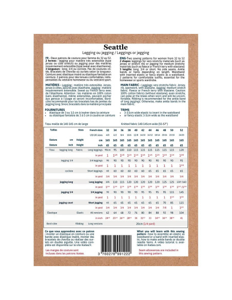 Seattle Legging or Jegging Pattern - Ikatee