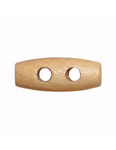 Set of 12 light wood toggle buttons 20 mm 2
