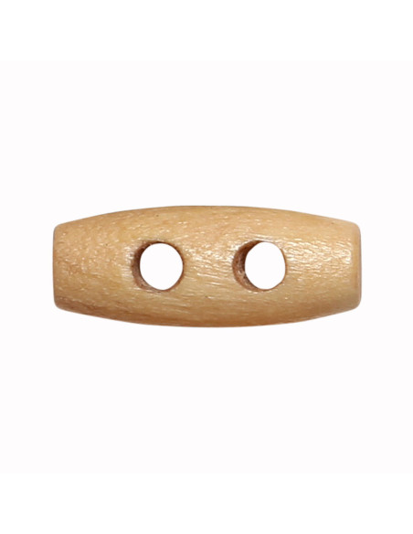 Set of 12 light wood toggle buttons 20 mm