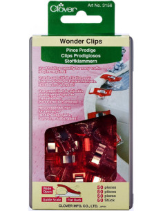 Box of 50 Prodige Clover Clips - Red
