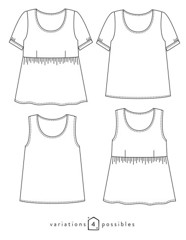 Aimée Blouse Pattern - Atelier Scämmit