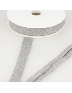 Viscose jersey bias - Light heather gray