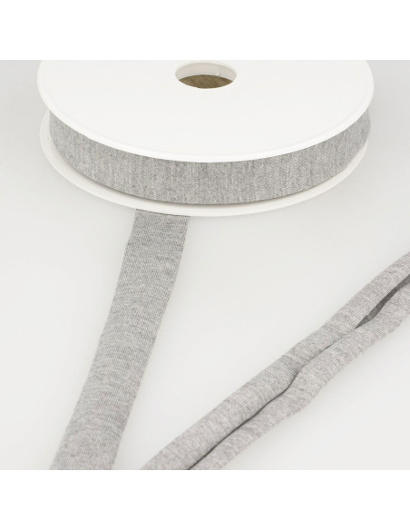 Viscose jersey bias - Light heather gray