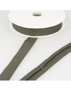Dark khaki viscose jersey bias
