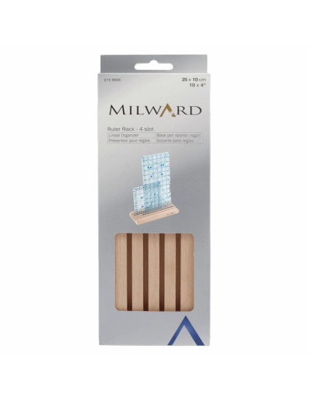 Wooden case with 4 slots for patchwork rulers