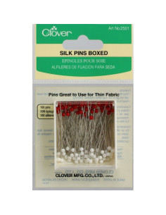 Box of 100 silk pins Clover
