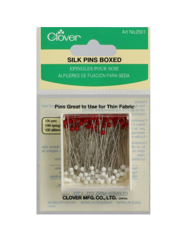 Box of 100 silk pins Clover