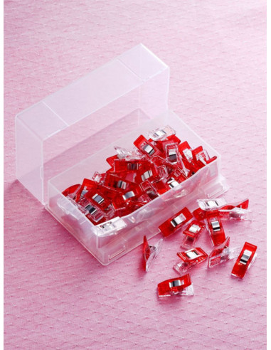 Box of 50 Prodige Clover Clips - Red