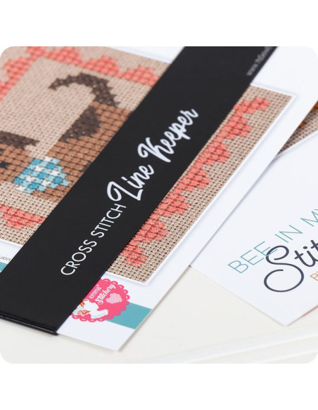 Magnetic line markers for cross-stitch embroidery