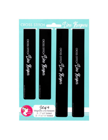 Magnetic line markers for cross-stitch embroidery