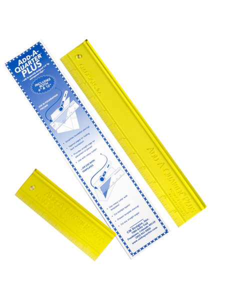 Set of 2 Add-A-Quarter PLUS rulers, 6 and 12 inch