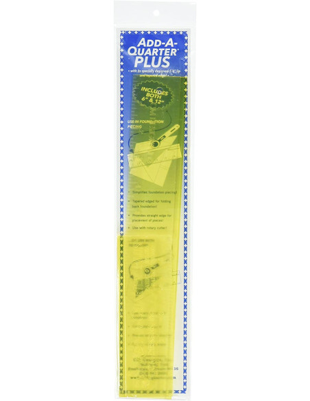 Set of 2 Add-A-Quarter PLUS rulers, 6 and 12 inch