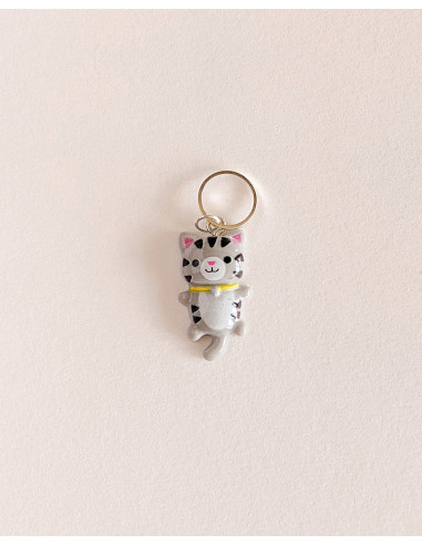 Set of 5 stitch marker rings - Small cats