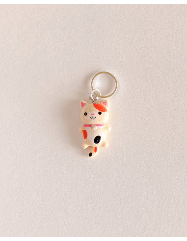 Set of 5 stitch marker rings - Small cats