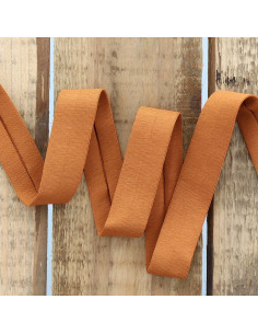 Dark Ochre Cotton Jersey Bias