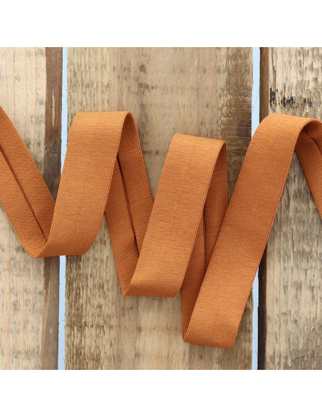 Dark Ochre Cotton Jersey Bias