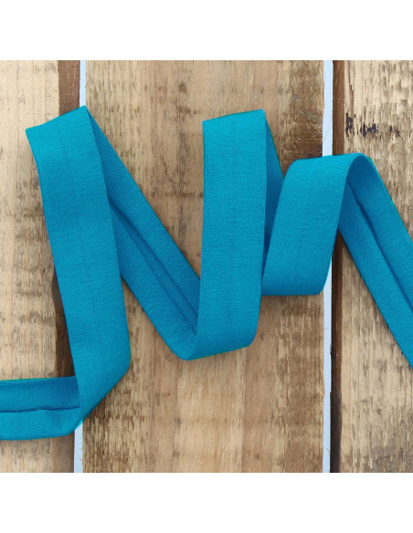 Petrol blue cotton jersey bias
