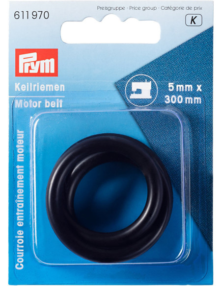 Motor drive belt for sewing machines