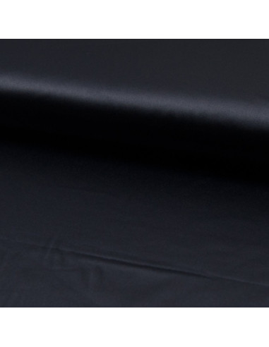 Stretch satin fabric - Navy blue