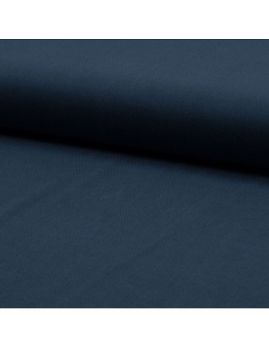 Dark denim blue viscose twill fabric